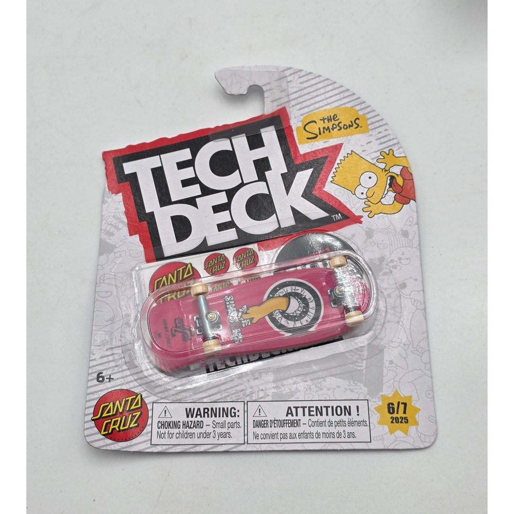 2025 Tech Deck The Simpsons Santa Cruz Skateboards Homer Simpson In Pink 6/7